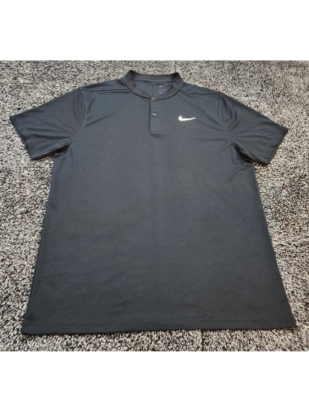 NIKE Dri-FIT Velocity Blade Color Black Golf Polo DH0838-010 Mens Size Large